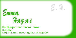 emma hazai business card